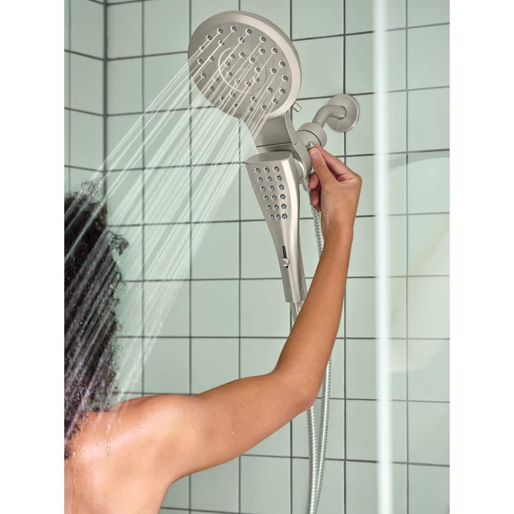 Nickel Dual-Head Rain and Handheld Shower System