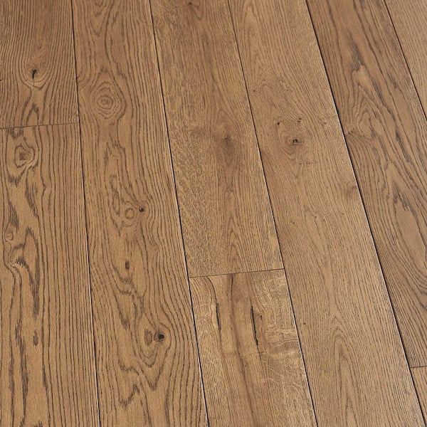 Malibu Wide Plank Point Paradise French Oak 3/4 in. T x 5 in. W Wire Brushed Solid Hardwood Flooring (22.6 sq. ft./case)