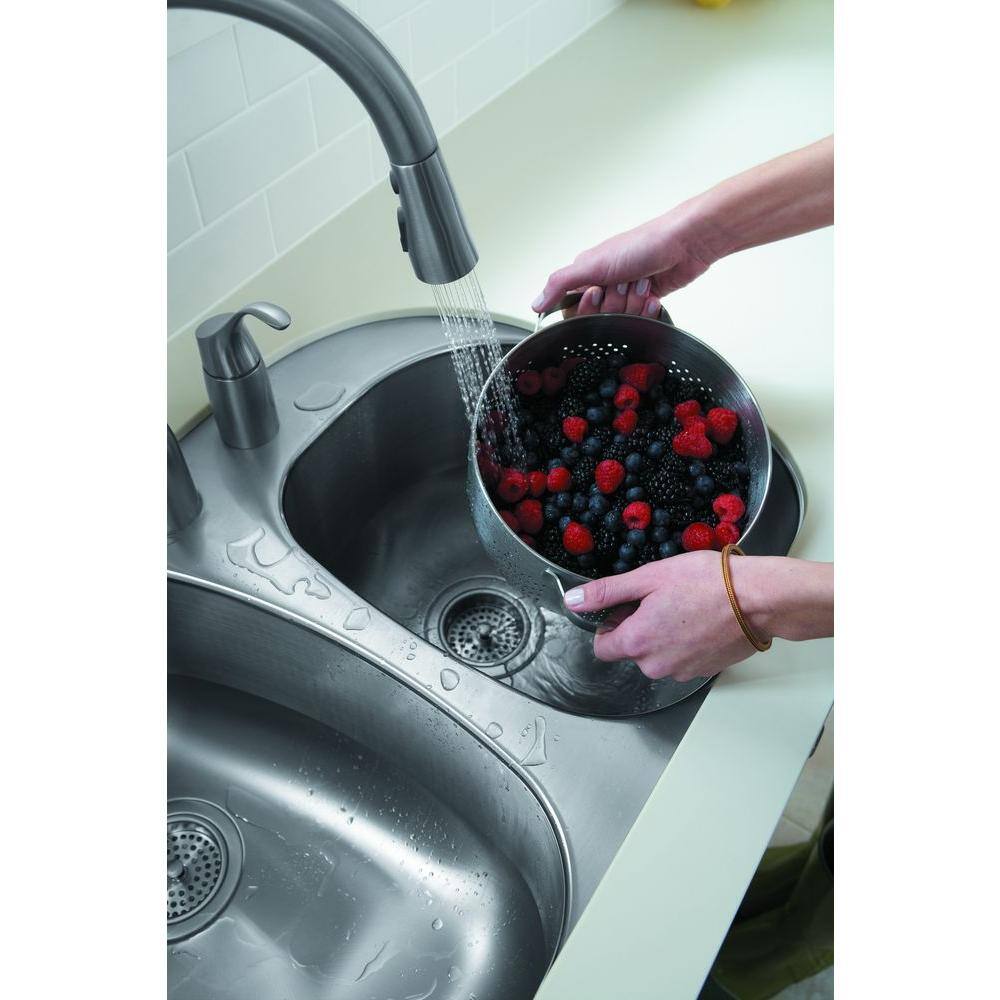 Stainless Steel Pull-Down Kitchen Faucet with Sprayhead