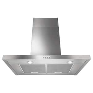 30 in. Steel Wall Mount Flat Range Hood in Stainless Steel