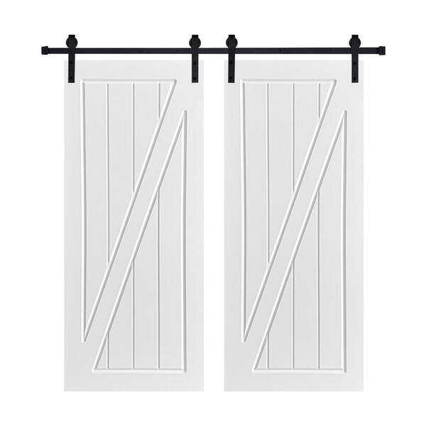 AIOPOP HOME Double Modern Z Frame 42 in. x 84 in. MDF White