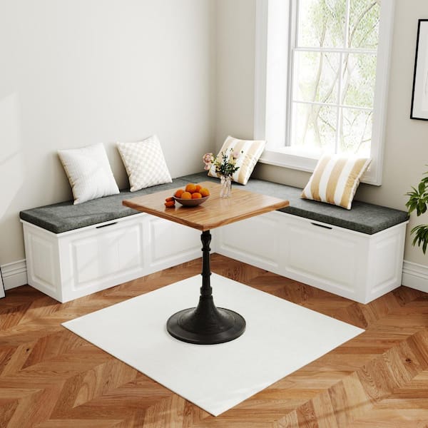 Have a question about FUFU&GAGA White Shoe Bench, Modern L-Shaped
