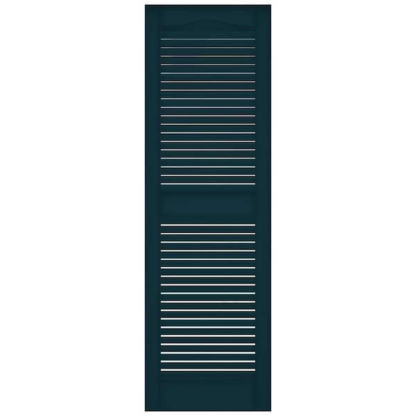 Builders Edge 14.5 in. x 60 in. Louvered Vinyl Exterior