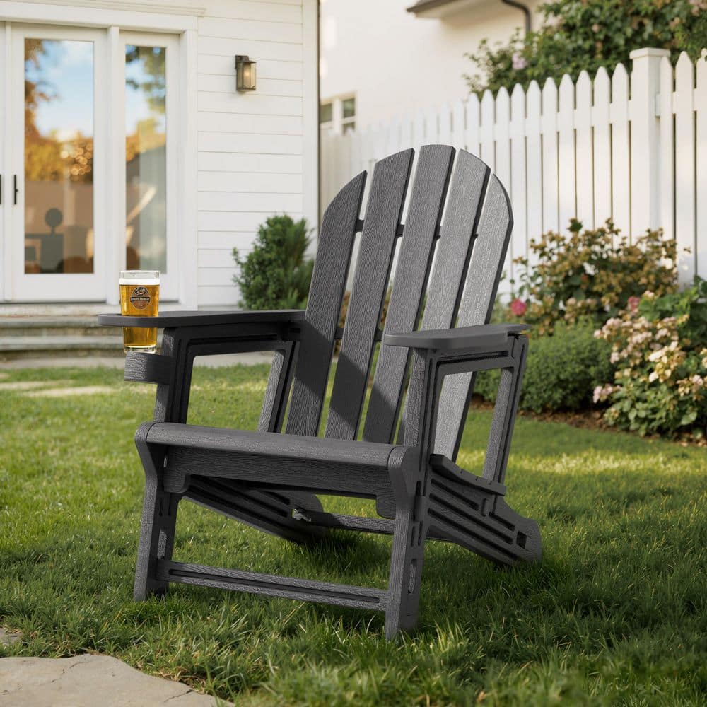 Pellebant 1-Piece Outdoor Black All-Weather HDPE Plastic