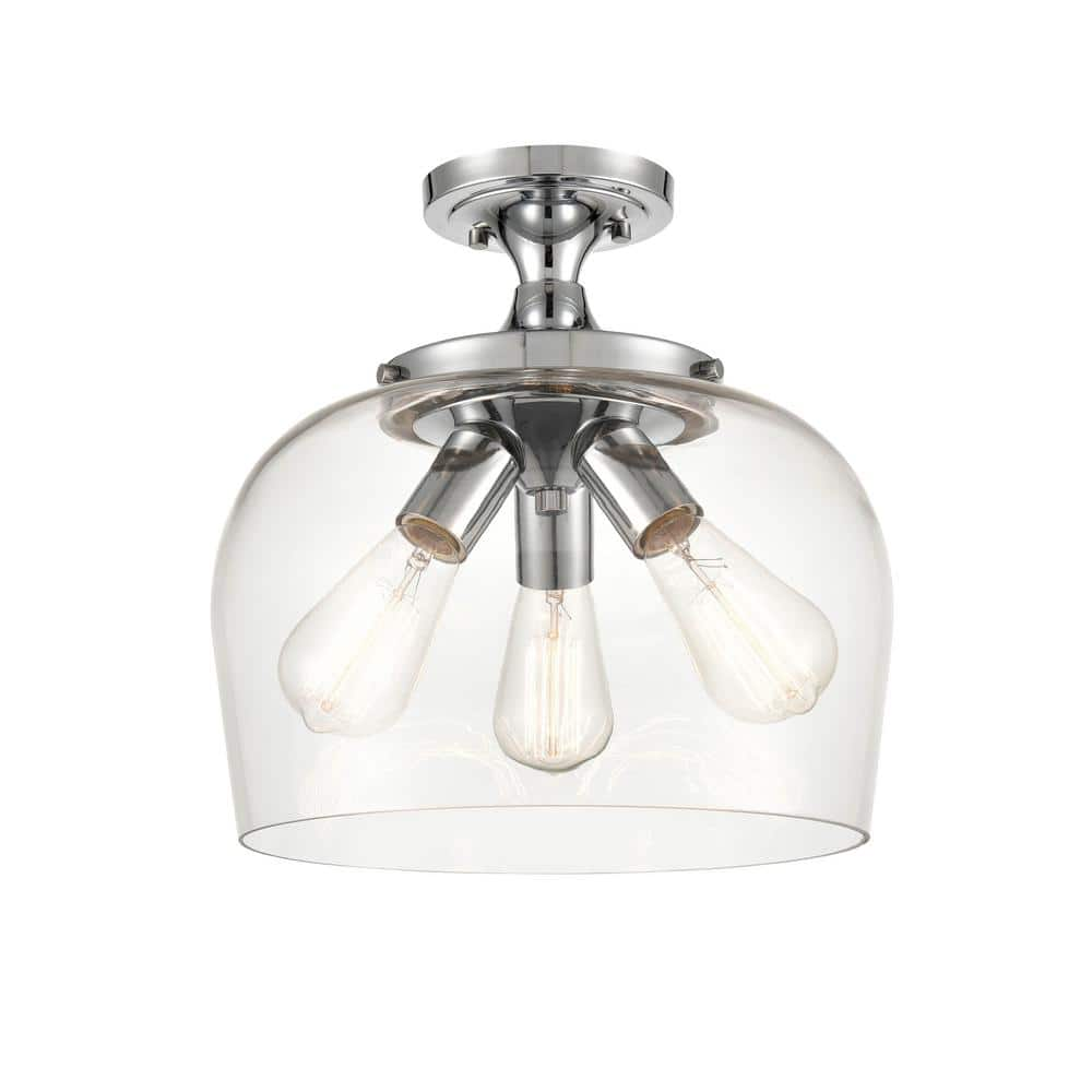 Millennium Lighting 3-Light Chrome Semi-Flush Ceiling Flush Munt 9713 ...