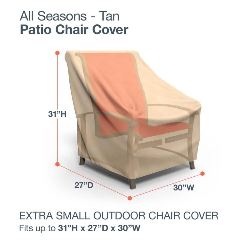 Extra Small Tan Waterproof Patio Chair Cover