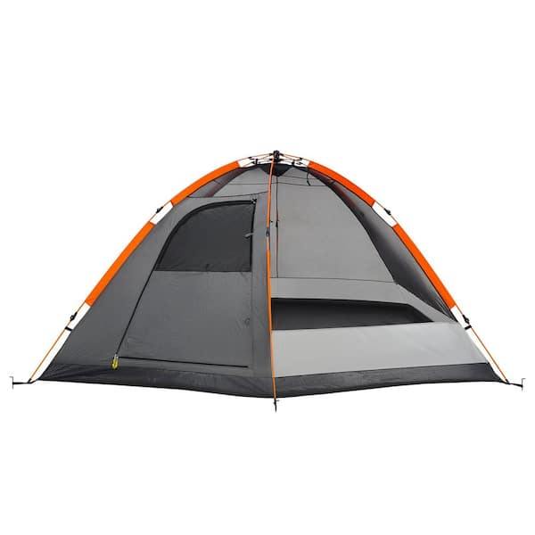 Happy Home Gray 6-Person Pop-up Dome Camping Tent