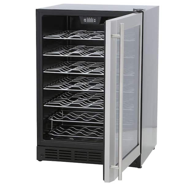 Magic Chef 50-Bottle Wine Cooler, Stainless Door MCWC50DST - The