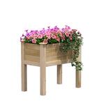 Gronomics 36 in. x 36 in. x 13 in. Multi-Level Rustic Raised Garden Bed