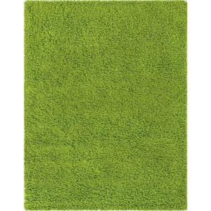 Solid Shag Grass Green 10' 0 x 13' 0 Area Rug