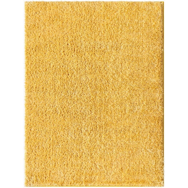 Moda Yellow Solid 7 ft. x 9 ft. Indoor Area Rug
