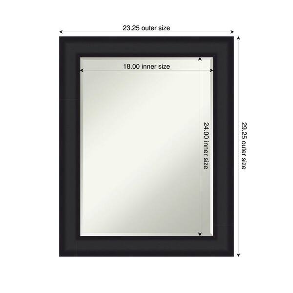 Amanti Art Oliver Black 23.25 in. x 29.25 in. Petite Bevel Modern