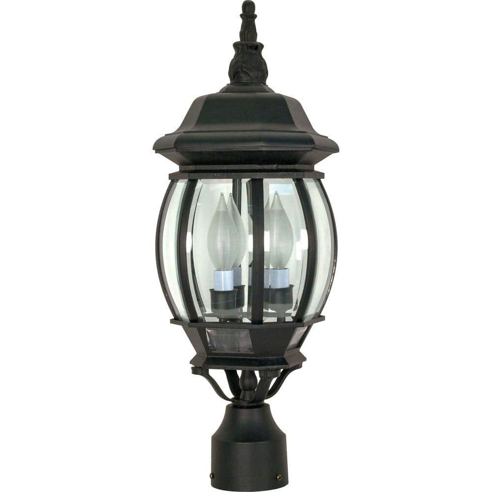 Livex Lighting Oxford 3 Light Textured Black Outdoor Post Top Lantern  7859-14 - The Home Depot