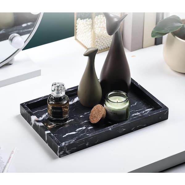 The Black Marble Tray for Vanity and Home Decor UMPLJCQ - The Home