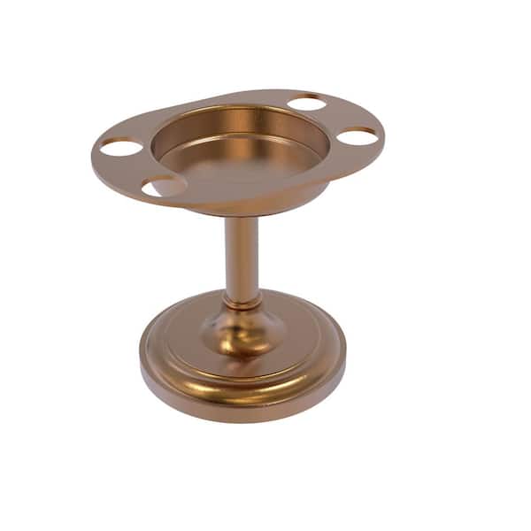 Allied Brass Vanity Top Tumbler and Toothbrush Holder in Brushed Bronze