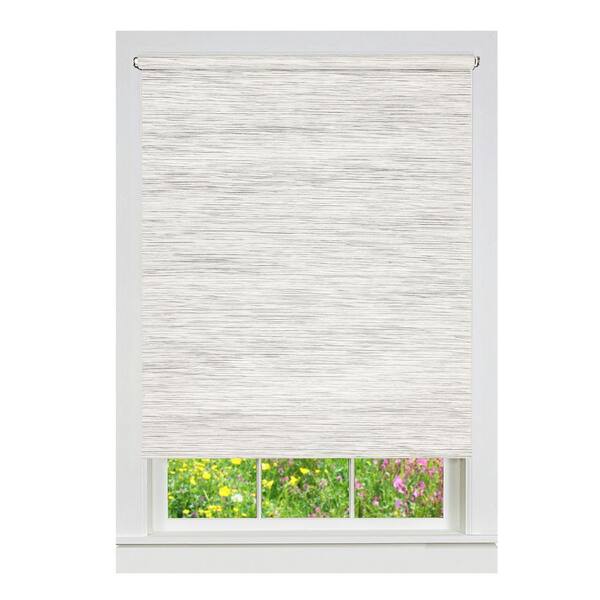 ACHIM Privacy Silver Gray Cordless Light Filtering Woven Fabric Roller Shade 34 in. W x 72 in. L