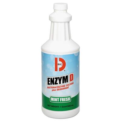 Enzym D Digester Odor Absorber, Mint, 1qt, Bottle, 12/Carton