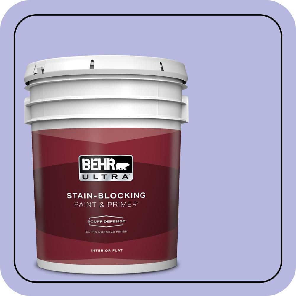 5 gal. #P550-3 Lavender Cloud Extra Durable Flat Interior Paint & Primer price history on PriceWatchPro