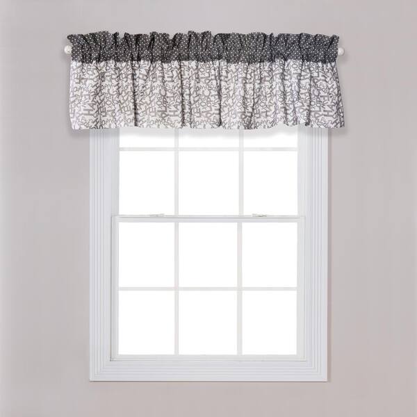 Trend Lab Dr. Seuss Cat and Things Gray and White Window Valance