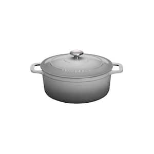 Chasseur 4.2 qt. Celestial Grey French Enameled Cast Iron Round Dutch Oven