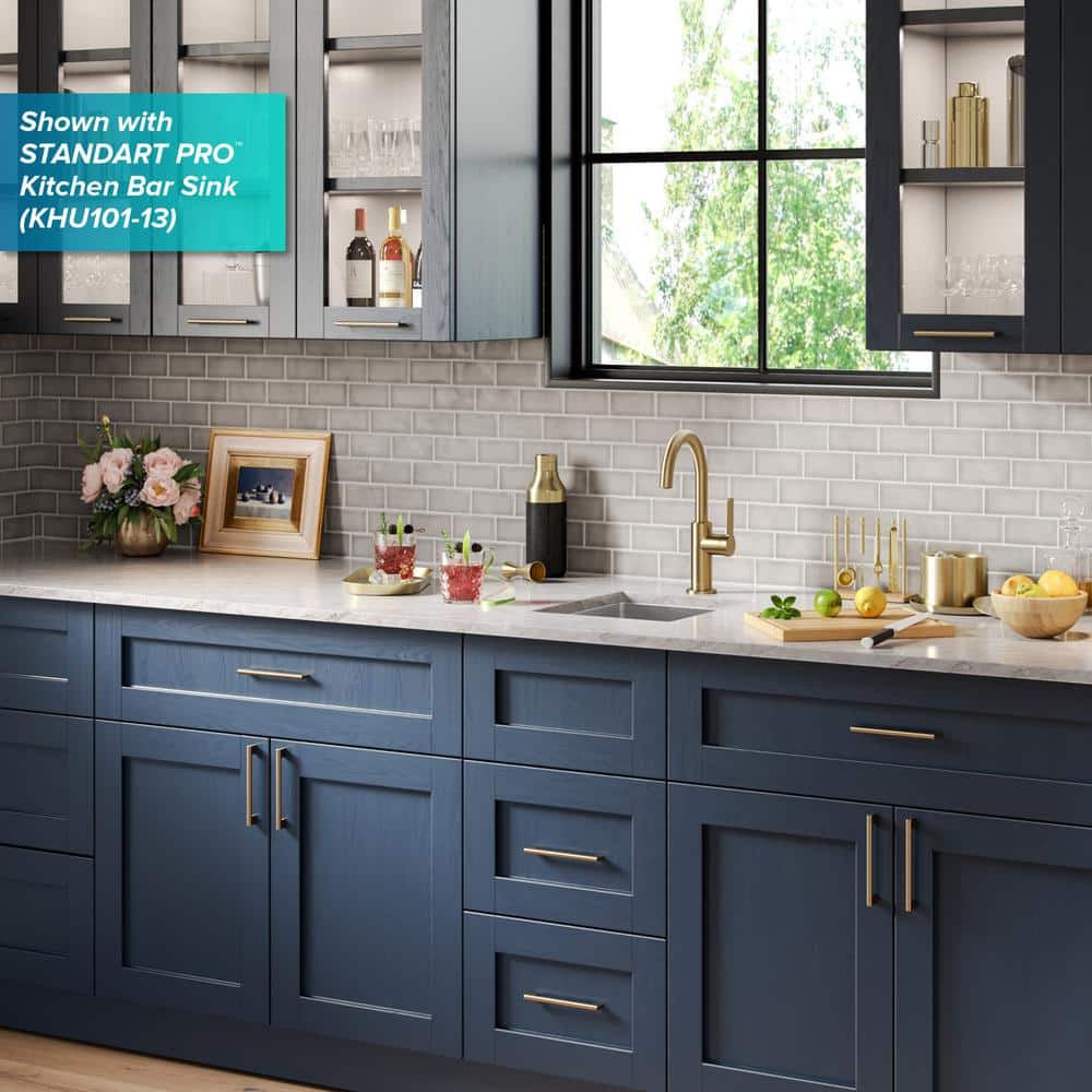 Brushed Brass Single Handle Kitchen Bar Faucet