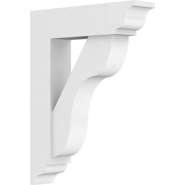 Ekena Millwork Standard Carmel 3 in. W x 18 in. H x 14 in. D Signature Urethane Polyurethane Bracket With Traditional Ends