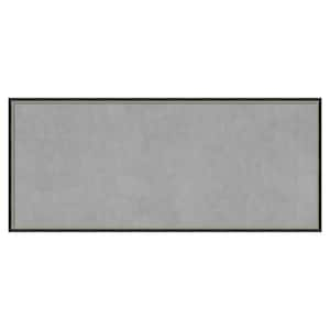 Theo Black Silver Narrow 49 in. x 21 in Framed Magnetic Board