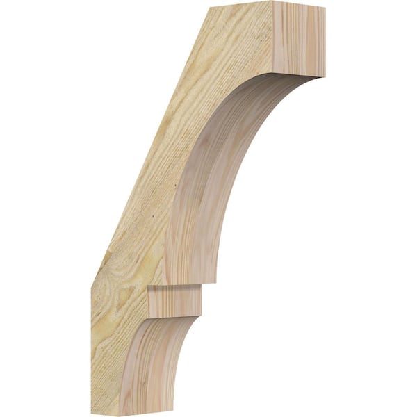 Ekena Millwork 4"W x 12"D x 20"H Balboa Rough Sawn Knee Brace, Douglas Fir