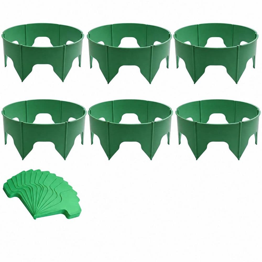 5.3 in. Green PP Plastic Adjustable Plant Support Ring Interlocking Grow Ring with Plant Labels 36-Pack price history on PriceWatchPro