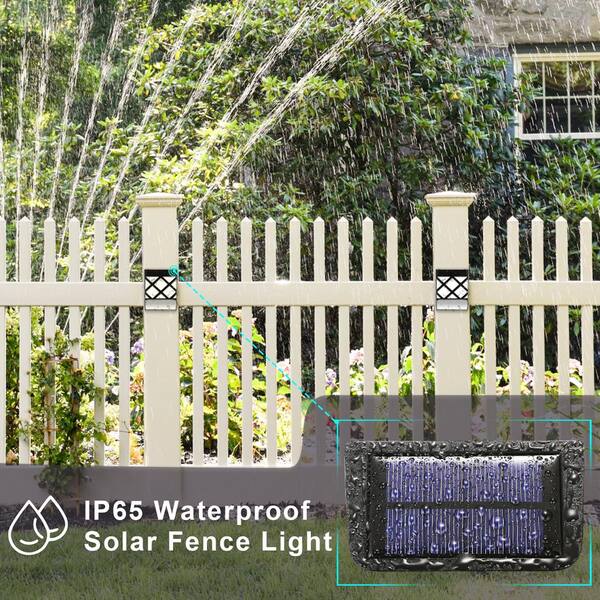 Home depot solar 2024 fence lights