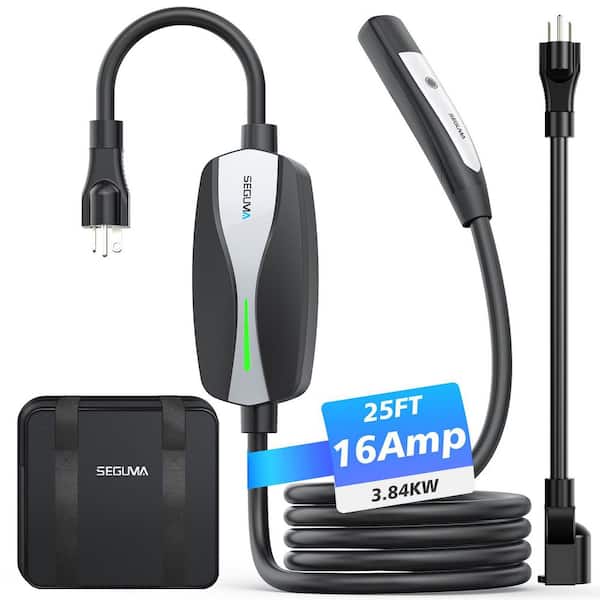 Ahfiwaso 25ft 240-Volt 120-Volt Home Portable EV Car Charger NEMA