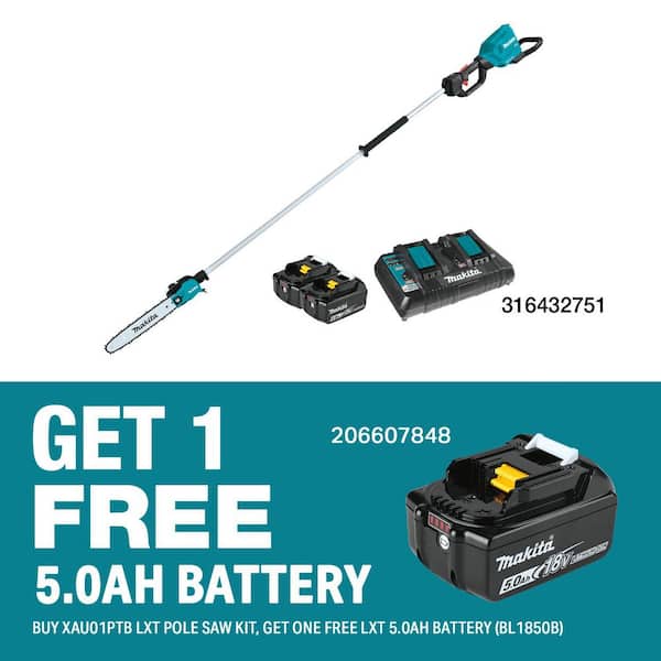 LXT 18V X2 (36V) Lithium-Ion Brushless Cordless 10 in. Pole Saw Kit, 8 ft. L (5.0 Ah)