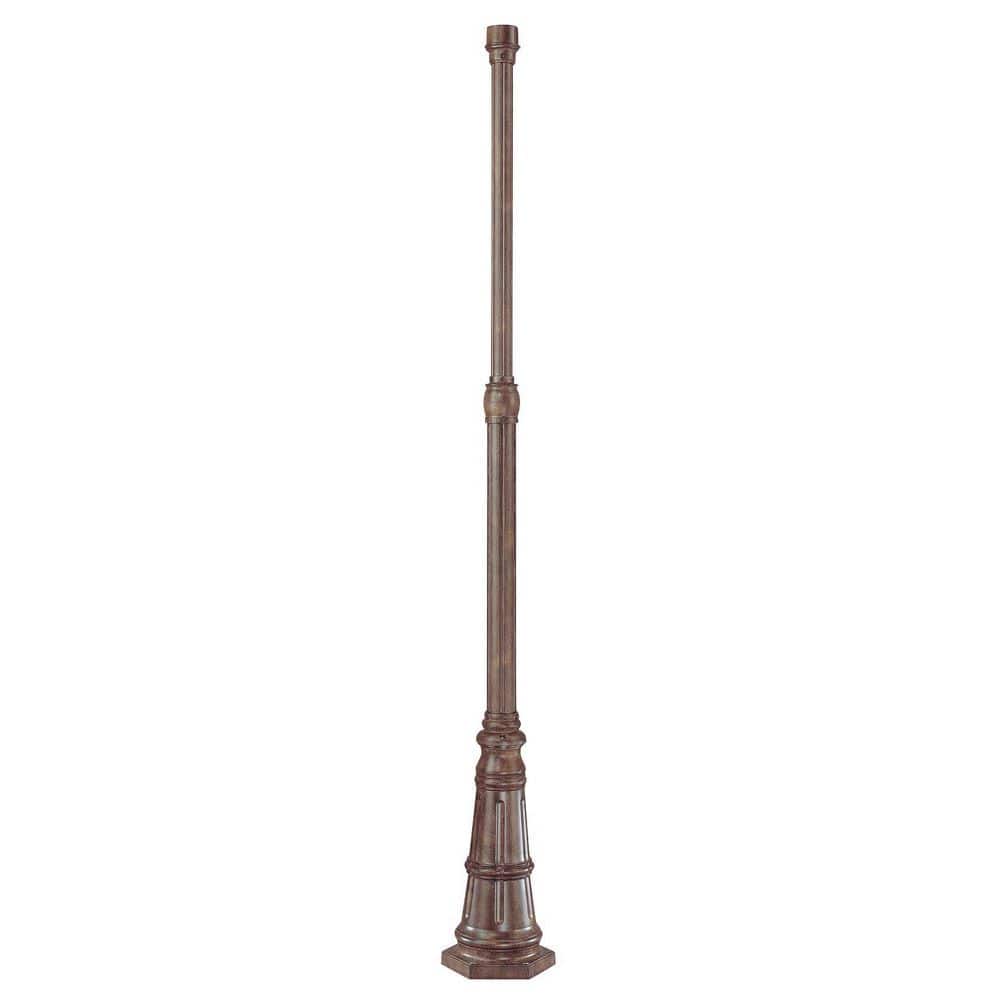 Great Outdoors 83.75 in. Vintage Rust Outdoor Post with Base -  Minka Lavery, 7902-61