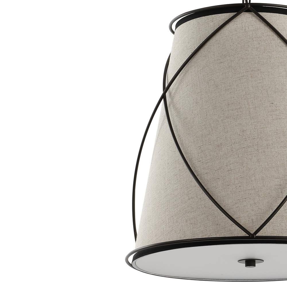 Milo 19" Rustic Farmhouse Bronze LED Pendant Light