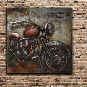 Empire Art Pebble Road Wandbild | 122 X 61 X 3,8 Cm, Handbemalt & Stark Strukturiert | Metallic Grau, Neutraler Stil