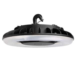 11.42 in. 175-Watt Equivalent Integrated LED Dimmable Black Economy UFO High Bay Light 4000K