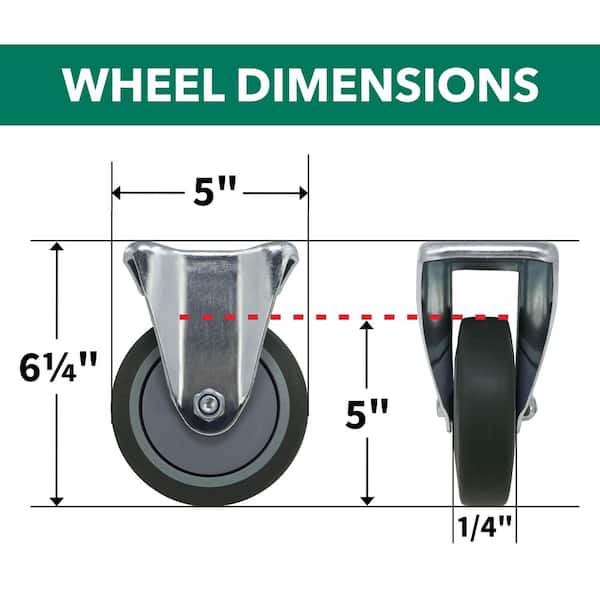 Everbilt 5 in. Gray Rubber Like TPR and Steel Rigid Plate