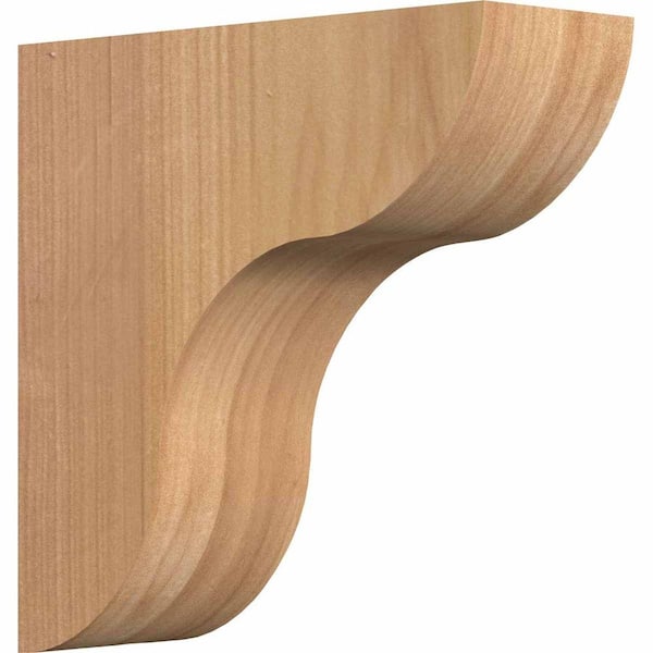 Ekena Millwork 3-1/2 in. x 10 in. x 10 in. Western Red Cedar Carmel Smooth Corbel