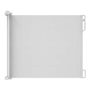 33 in. H Extra Wide Indoor/Outdoor Retractable Gate, Extra Wide, White
