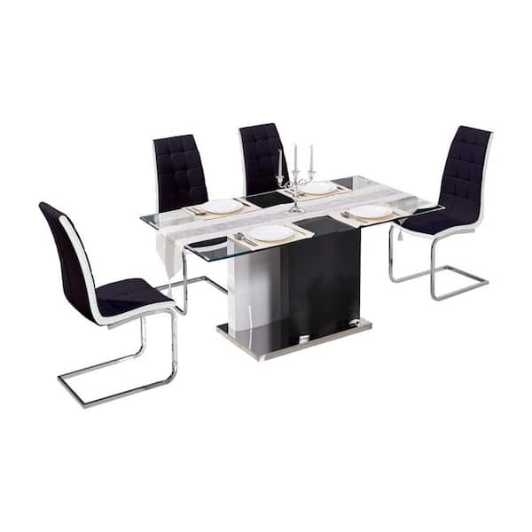 saffo modern 5 piece dining set