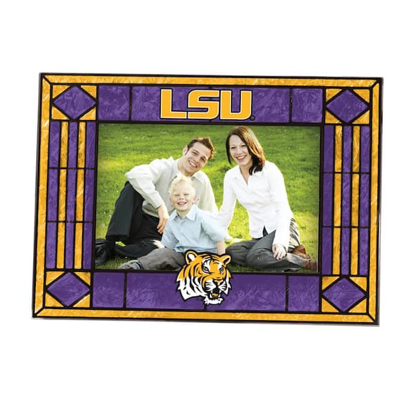 The Memory Company NCAA 4 in. x 6 in. Gloss Multicolor Art Glass Louisiana State Picture Frame
