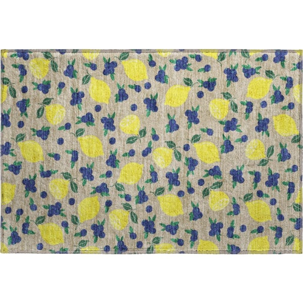 Mayfield Premium Machine Washable Abstract AMF2354 Putty 2 ft. x 3 ft. Accent Rug
