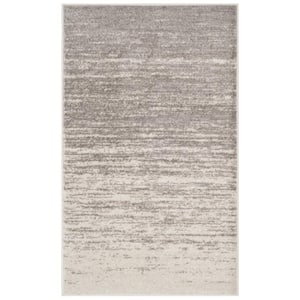 Adirondack Light Gray/Gray Doormat 3 ft. x 5 ft. Solid Area Rug