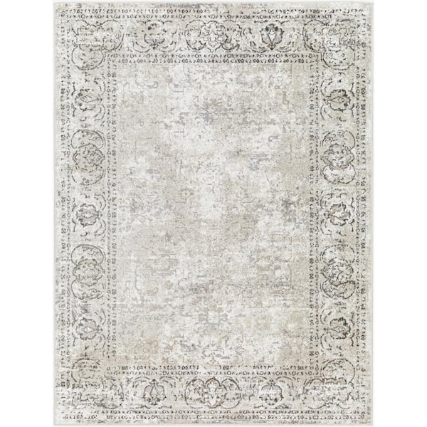 Livabliss Soldado Medium Gray Medallion 5 ft. x 7 ft. Indoor Area Rug