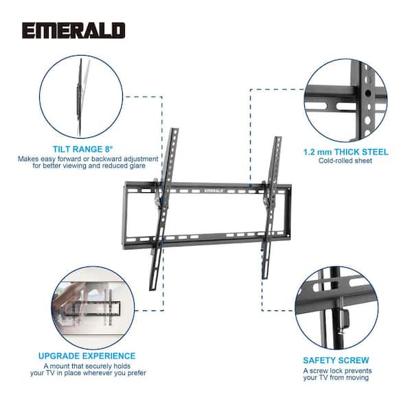 薄型TV39インチ Emerald Tilt TV Wall Mount for 32 in. - 90 in. TVs (972) SM-513