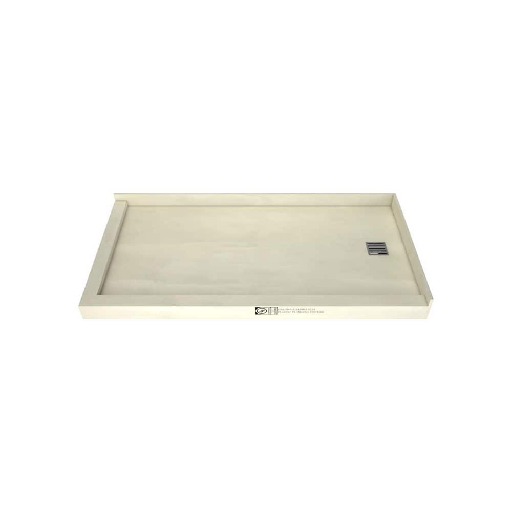 30 In x 60 In Dual Curb Corner Tileable Shower Pan with Right Drain and Brushed Nickel Grate price history on PriceWatchPro