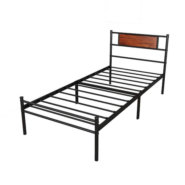 Kids S Metal Platform Bed Frame, Metal Platform Bed Frame With Wood Headboard