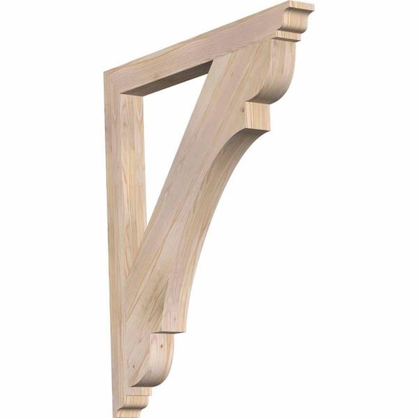 Ekena Millwork 3.5 in. x 44 in. x 38 in. Douglas Fir Olympic Traditional Smooth Bracket