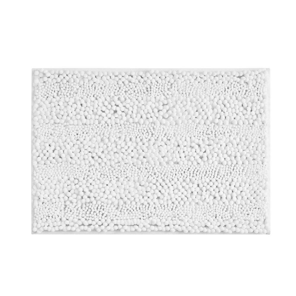 Astor With TPR Backing 20 in. x 34 in. Off-White Solid Color Polyester Rectangle Bath Mat price history on PriceWatchPro