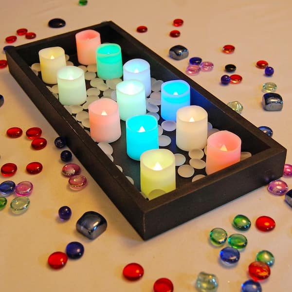 LUMABASE 1.5 in. H Color Changing Votive LED Candle (Set of 12